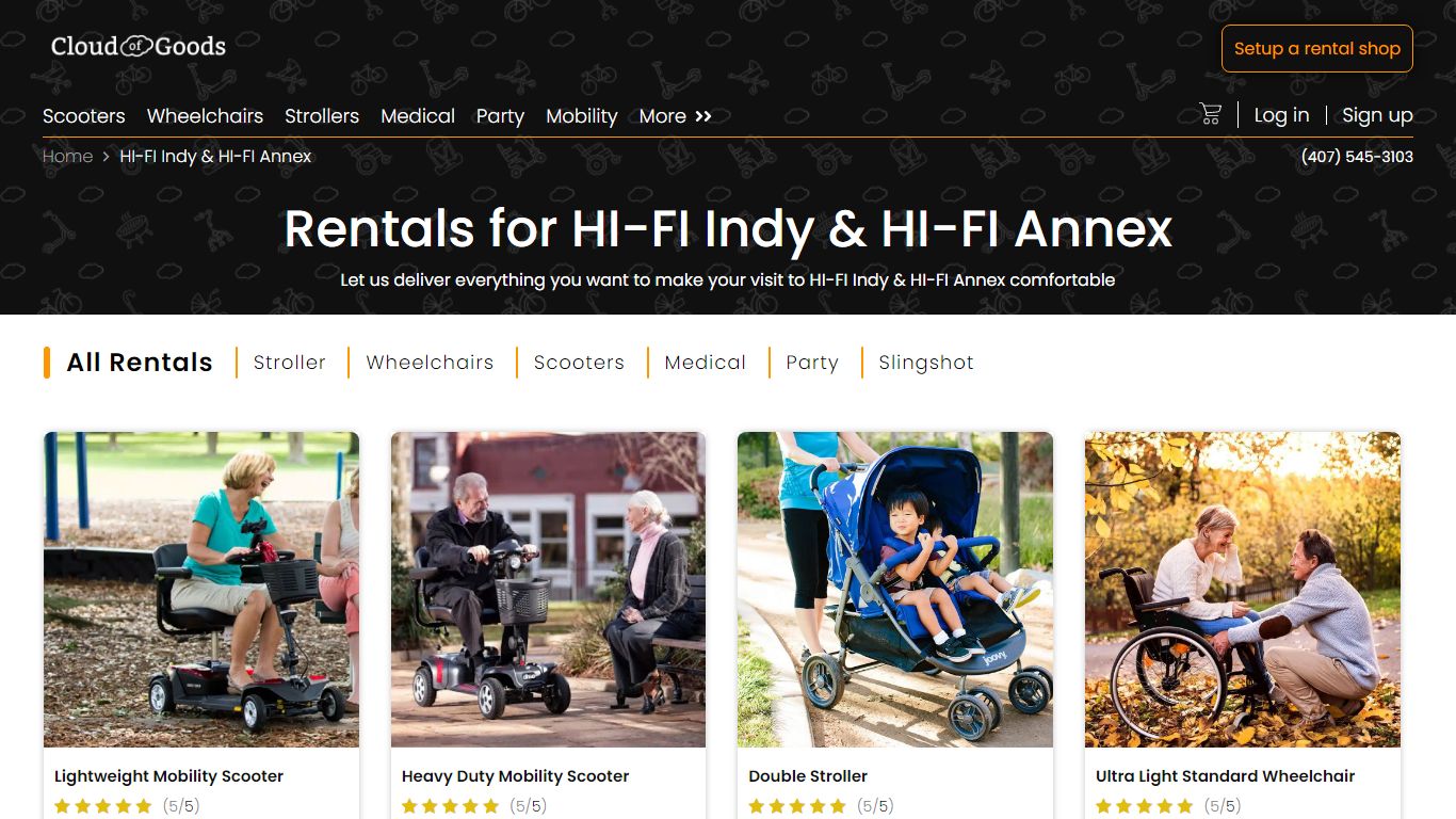 Rentals for HI-FI Indy & HI-FI Annex - Cloud of Goods